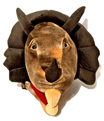 Pottery Barn Kids Triceratops Dinosaur Hat Costume Plush Headwear Halloween 2015 - Image 1 of 4
