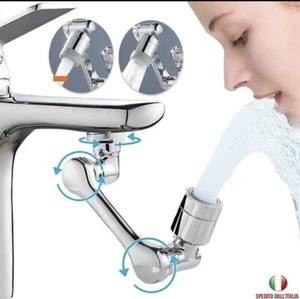 RUBINETTO PROLUNGA LAVABO ROMPIGETTO AREATORE BAGNO 1080 GRADI ROTANTE BRACCIO - Foto 1 di 2