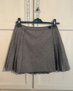 Jack Wills Grey Tweed Pleated Skirt - Picture 1 of 4