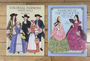American Period Fashion Paper Dolls by Tom Tierney, Lot of 2 - Picture 1 of 2