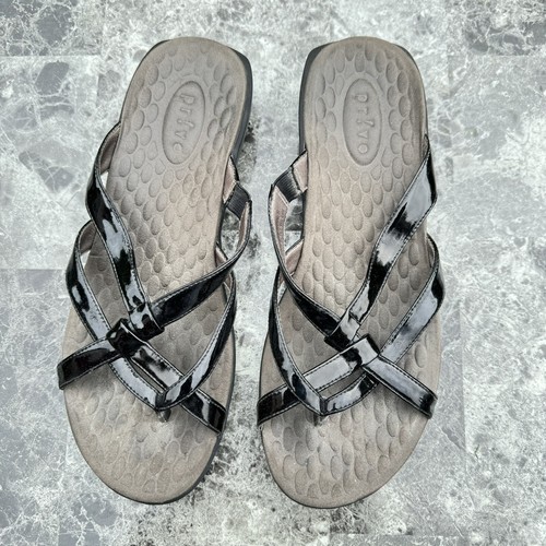 Sandali con cinturino nero Privo by Clarks taglia 8 5 in pelle verniciata