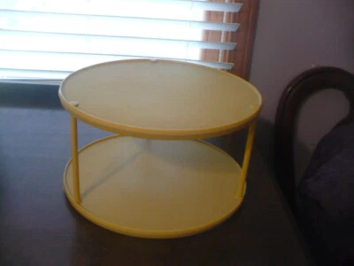 Rubbermaid Lazy Susan Turntable SPICE Organizer GOLD 2-TIER - Image 1 of 4