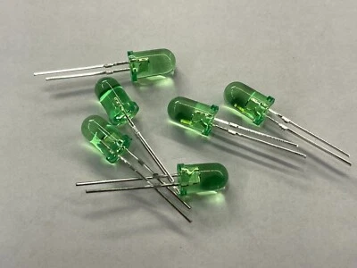 Slow Blinking LEDs Flashing CLEAR FOCUSED  Flash 5mm LED Red Blue Green *100* - Image 1 of 2