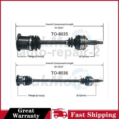 Eje delantero izquierdo derecho CV para Toyota Corolla TrakMotive 1984~1988 Foto 1 de 3