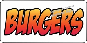 Adesivo insegna vinile camion cibo concessione Burgers DECAL (SCEGLI MISURA)  - Foto 1 di 4