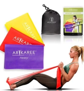 Arikaree fasce elastiche per casa e palestra 3 livelli di resistenza con e-book - Foto 1 di 6