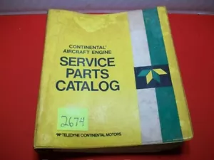 1970 catálogo de piezas de servicio de motor de avión continental para series 0-470 y 10-470 - Imagen 1 de 9