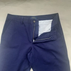 Polo Ralph Lauren Chino Pants Mens Small Age 18 Blue Cotton - Picture 1 of 19