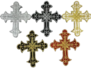 1 x Iron On Applikation/Patch Medieval Kreuz 13x11cm - Bild 1 von 6