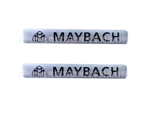 1pair Chrome Maybach Letters Fender Badge Aluminium sheet for Mercedes Benz - Bild 1 von 5