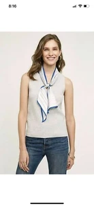 Anthropologie Pullover MOTTE ärmellos SCHAL TANK Rippstrick grau medium - Bild 1 von 8