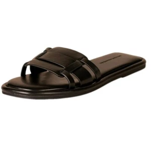 Amazon Essentials Women's Woven Padded Slide Sandal Black ~ NWT ~ Size 9 - Picture 1 of 3
