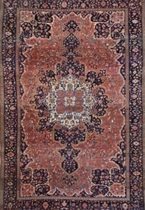 Vintage Original Area Bijar Area Rug 8.3 X 11.3 Iron Rug Wool Original Rare . - Picture 1 of 4