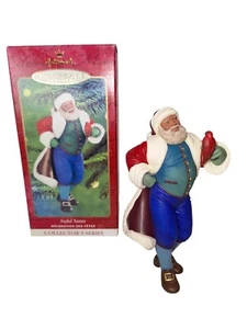 Ornamento Hallmark Keepsake 2000 serie JOYFUL SANTA afroamericano negro nuevo en stock - Imagen 1 de 7