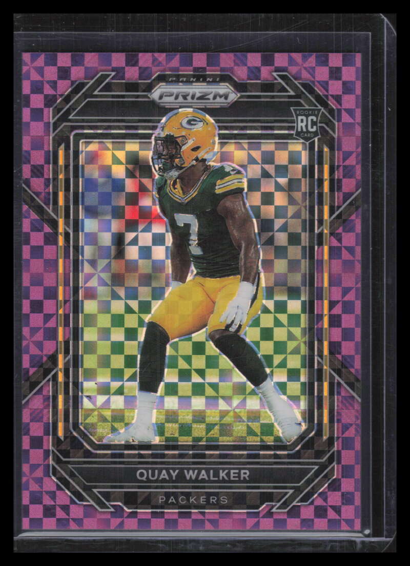 2022 Panini Prizm Prizms Purple Power Refractor 373 Quay Walker Rookie 5/49