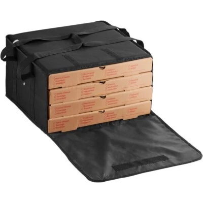 Insulated Pizza Delivery Bag 16x16x8 (Holds upto Four 12"/14"  Boxes) - Black - Image 1 of 2