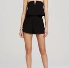MYSTIC LOS ANGELES Women Strapless Layered Romper Shorts Solid Black Lined XS Only £14.23 on eBay