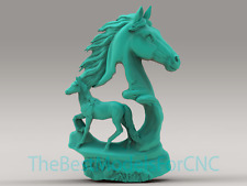 3D Model STL File for CNC Router Laser & 3D Printer Horse and Foal Decoration