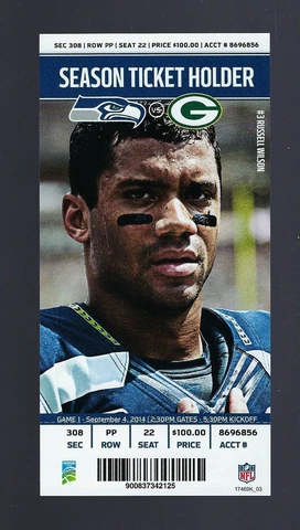DAVANTE ADAMS NFL DEBUT - 2014 GREEN BAY PACKERS @ SEAHAWKS FULL TICKET - 9/4 Cover