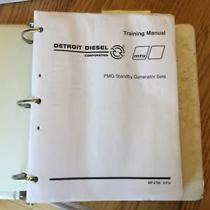 Detroit Diesel MTU PMG STANDBY GENERATOR SETS OPERATION & SERVICE MANUALS GUIDE - Picture 1 of 6