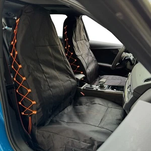 Tactical Canvas Seat Covers Black Orange For CHEVY IMPALA 2006-2013 - Picture 1 of 5