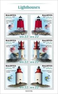 2021 12 - MALDIVES - LIGHTHOUSES     6V  complet set    MNH ** - Picture 1 of 1