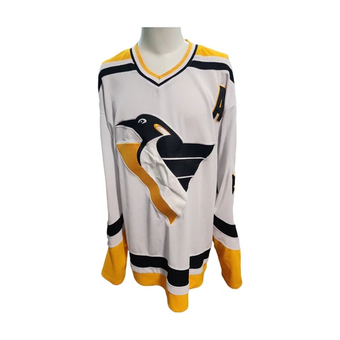 Pittsburgh Penguins Jaromir Jagr White CCM Vintage Hockey Jersey - SZ 54 Cover