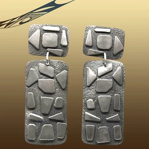 Sterling Silver Navajo Earrings by G. Ramone - Picture 1 of 1