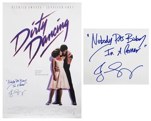 Jennifer Grey Signed Dirty Dancing F/S Poster w/Nobody Puts Baby In A Corner- SS - Picture 1 of 1