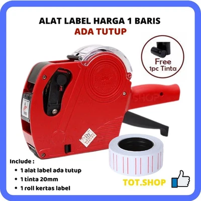 Pistola etiquetadora MX-5500 8 dígitos EOS precio marca con etiquetas adhesivas rodillo de tinta Foto 1 de 4