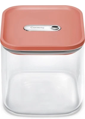 Contenedor hermético de almacenamiento de alimentos de vidrio de 2,5 cuartos de galón con tapa - no tóxico Foto 1 de 4