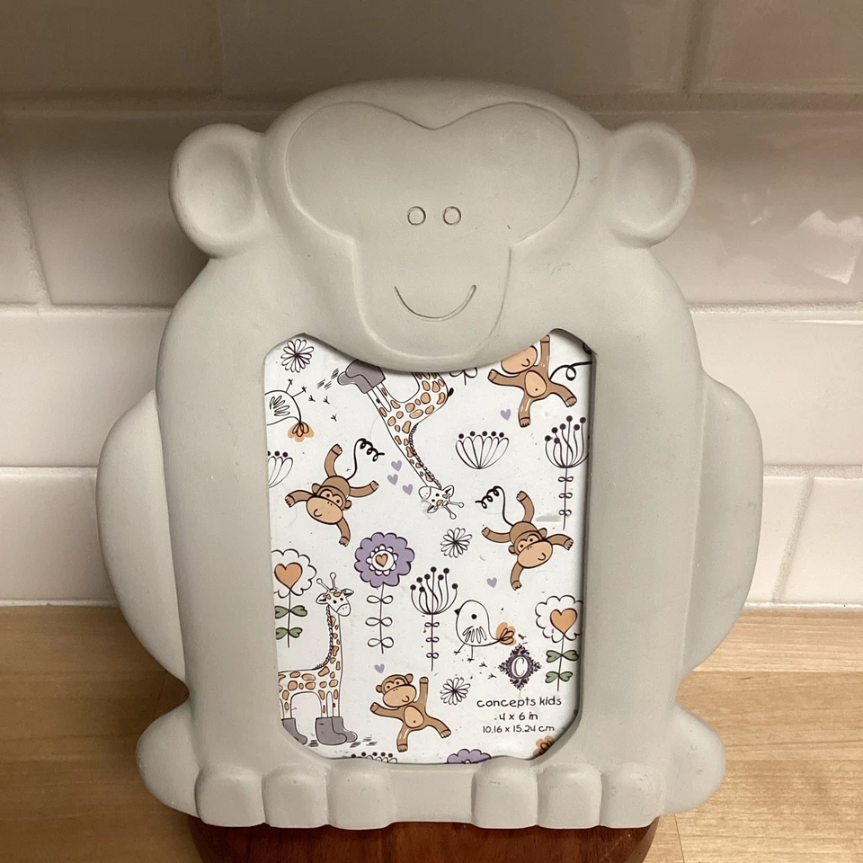 新奇动物园动物猴子图片相框当代儿童房家居装饰 — 第 1/4 张图片