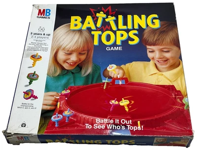 BATTLING TOPS : Rare MB Games 1980's Vintage Boxed Edition - In Vgc (FREE UK P&P - Image 1 of 4
