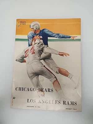1956 Chicago Bears Program v Los Angeles Rams. George Blanda. Crazy Leggs Hirsch - Image 1 of 4