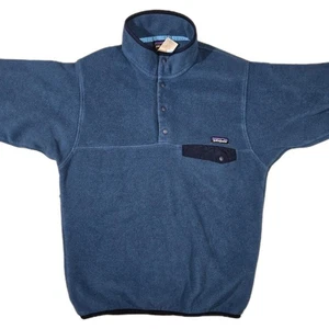 Patagonia Fleece Pullover Synchilla Snap T Chest Pocket Blue Mens Medium  - Picture 1 of 11