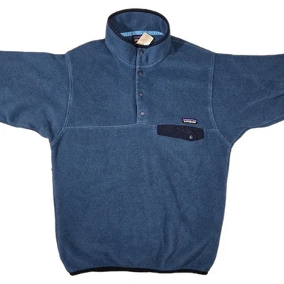 Patagonia Fleece Pullover Synchilla Snap T Chest Pocket Blue Mens Medium  - Image 1 of 4