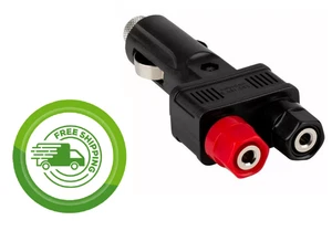 12V DC Car Auto Cigarette Lighter Socket Plug w/ Binding Post 10A Fuse 48-521  - Picture 1 of 3