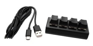 PCSensor USB Hid Mini Clavier 4 Touches Programmable Mécanique RGB LED De PC - Zdjęcie 1 z 4
