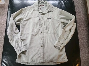 Simms Insect Shield Fly Fishing Shirt w/zip Pockets, Button Up Long Sleeves Sz M - Picture 1 of 11