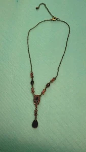 Collana Vintage Avon Rosso Stile Vittoriano 15" + 3" Prolunga  - Foto 1 di 4