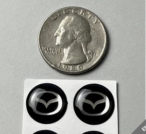 2pcs Emblem Logo Mazda Key Fob Replacement 14mm Badge Resin Sticker OE Spec USA - Bild 1 von 1