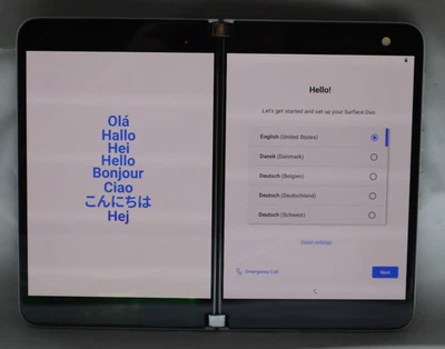 Microsoft Surface Duo 128 GB 1930 - Blanco Glaciar Verizon SIM-LOCKED #19900R Foto 1 de 4