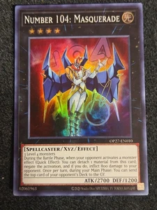 Yu-Gi-Oh! Number 104: Masquerade OP27-EN010 Super Rare - Near Mint Free Shipping - Picture 1 of 1