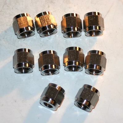 1/4 Tube Stainless Steel Hex Nut For Compression Fittings  (Pack Of 10) - Image 1 of 2