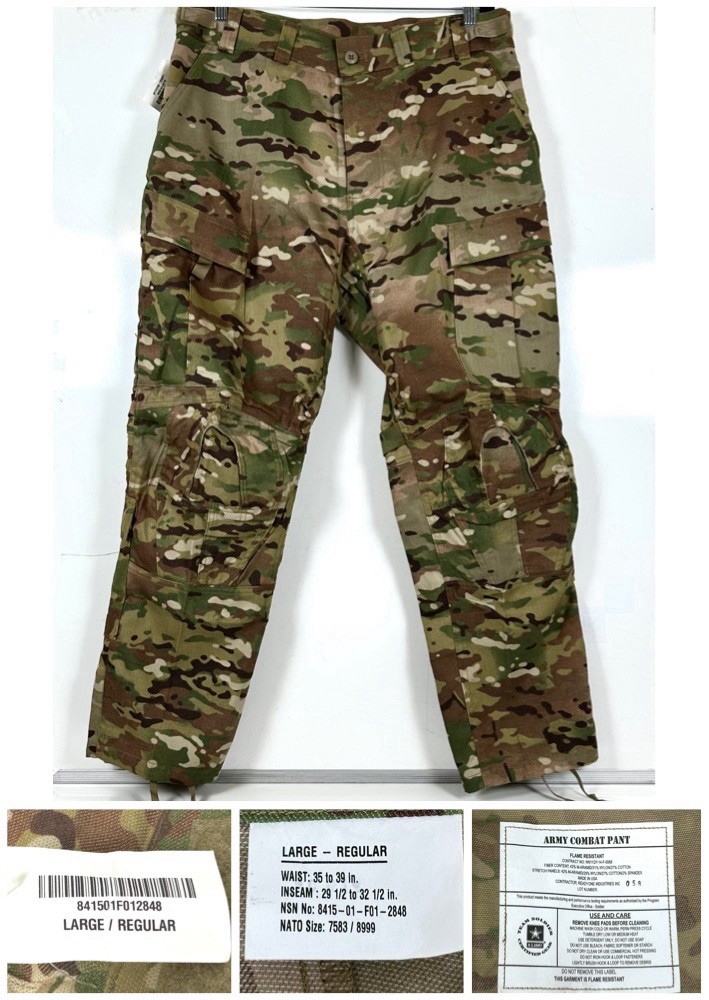 米軍 実物 ARMY COMBAT PANT S-S 12年製 米軍実物 ARMY コンバットパンツ マルチカム FLAME RESISTANT XS