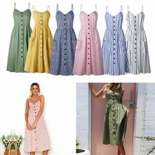 Women's Summer Boho Floral Long Maxi Evening Cocktail Party Beach Dress Sundress