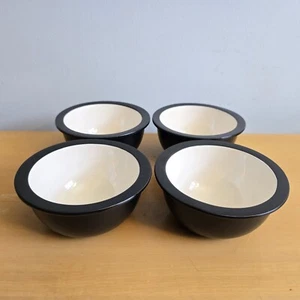 Kate Spade Saturday Set of 4 Black & White Stacking Ice Cream Bowls 5.5" - Picture 1 of 5