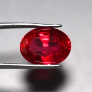 10.50 Ct 13.36x10.17 MM Oval Red Ruby Sapphire Lab Created Corundum VDO R9221 - Picture 1 of 4