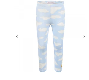 Monalissa All Over Clouds Tweety Appliqué Sky Print Leggings in Light Blue Sz. 7 - Picture 1 of 8