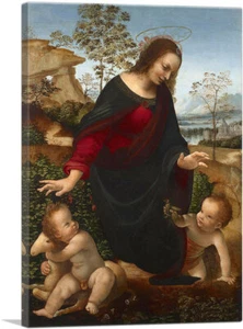Madonna and Child with the Infant Saint John the Baptist by Leonardo da Vinci - Picture 1 of 11